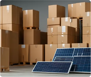 packages of solar panels